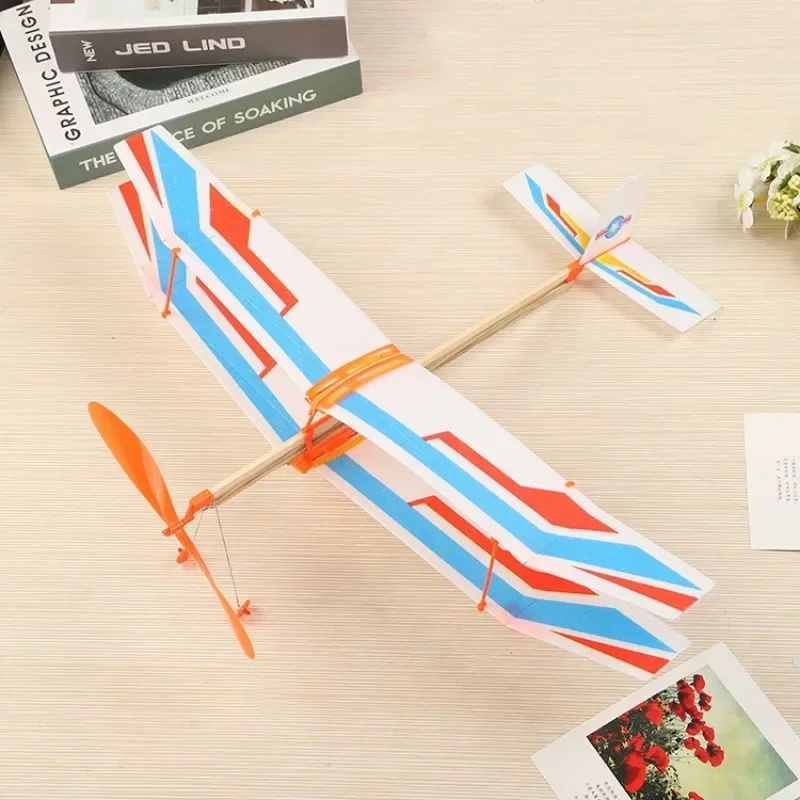 

1PC Foam Glider Plane Airplane Toy Rubber Band Powered Plane Model Aircraft for Kids Outdoor Sport Children Educational Toy Gift