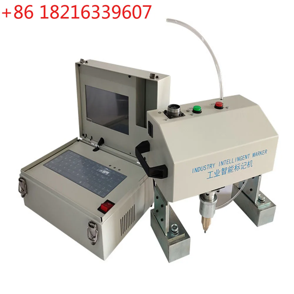 YAO 150x40mm Portable Dot Peen Marking Machine Pneumatic Lettering Engraver Metal Parts Nameplate Cylinder Number Frame 220V/110