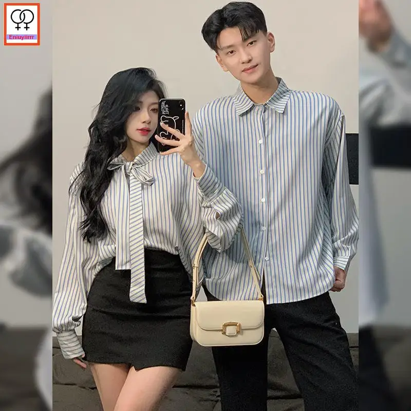 Matching Couple Clothes 2024 Holiday Honeymoon Outfits Valentine\'s Date Girls Boyfriend Shirt Female Male Lovers Couple Shirts