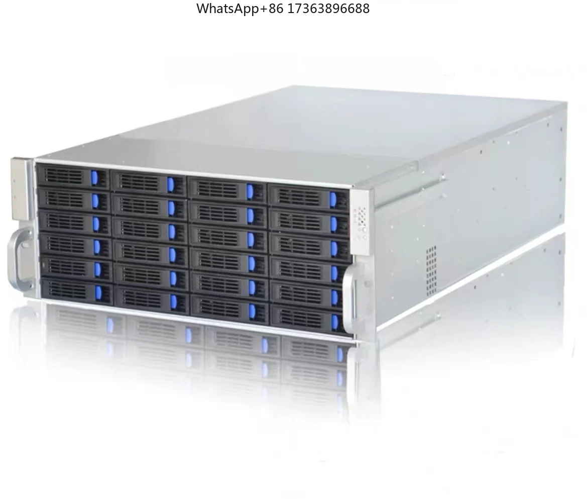 

4U Rackmount Server Case 24 Hot-Swappable SATA/SAS Drive Bay MiniSAS/SATA 6Gb/s 12Gb/s Connector Fan Cooling USB Power Supply
