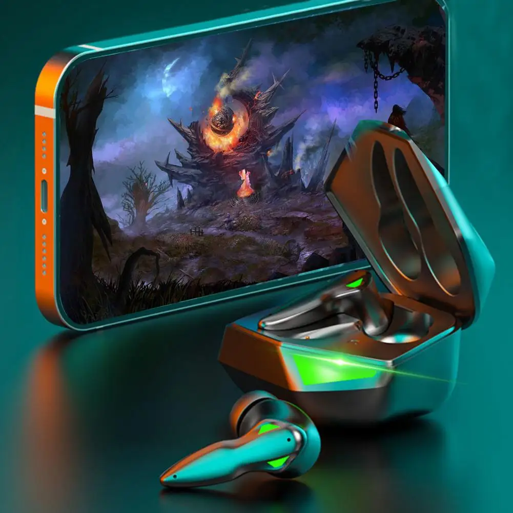 

KW02 Wireless Earphone with Charging Case Dual Mode 40ms Low Latency Noise Reduction HiFi Stereo Sound Gaming In-ear Bluetooth-c