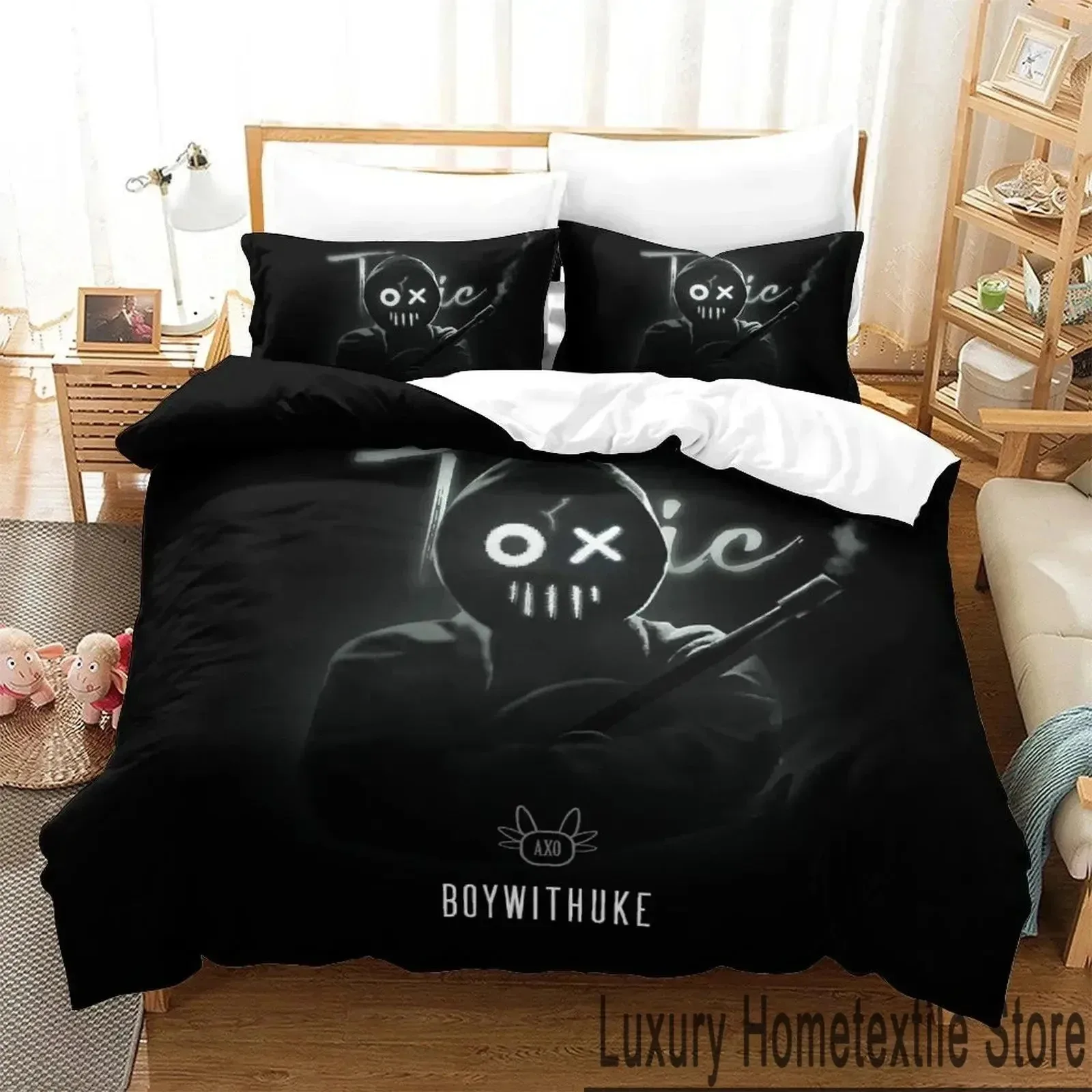 3D Print Boywithuke Bedding Set Boys Girls Twin Queen King Size Duvet Cover Pillowcase Bed boys Adult Home Textileextile