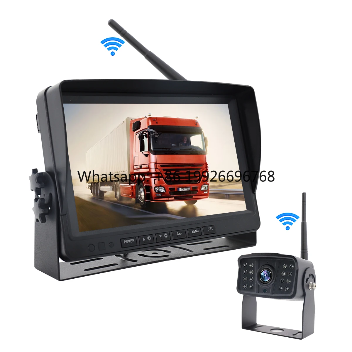 

1080P HD 9 Inch 4-way Input Wireless Car Reverse Rear View Backup Camera System for Bus Truck Reversing Aid