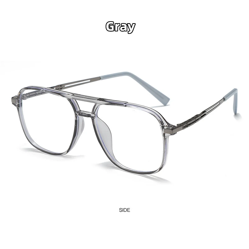 KOCOLIOR Neue Mode Doppel Strahl Großen Rahmen Lesebrille für Männer und Frauen Photochrome Anti Blau Licht Presbyopie Brille – Detail 10