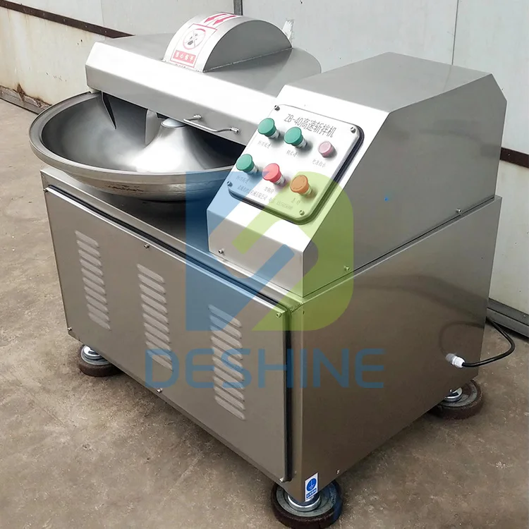 High Capacity 20L/80L/125L Meat Bowl Cutter Variable Frequency Vegetable and Meat Stuffing Bowl Chopper for Sausage Processing