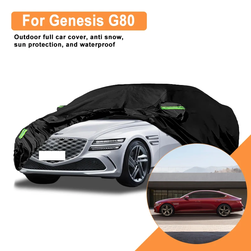 

Full Car Cover for Genesis G80 Outdoor Use - Waterproof Snowproof Sunshade, Winter & Summer Auto Protection Accessories
