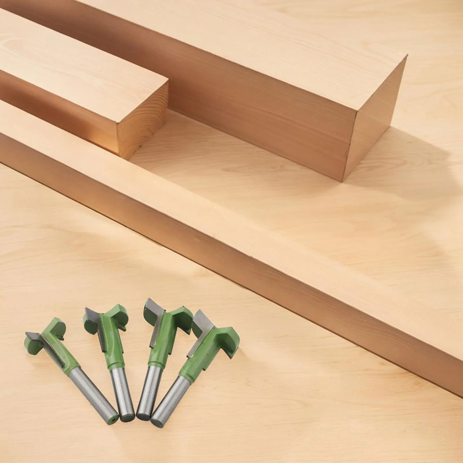 

For Wood Routing Tool Kit Featuring Four T Slot Cutters With Standardized Shafts Measuring at Eight Millimeters Each