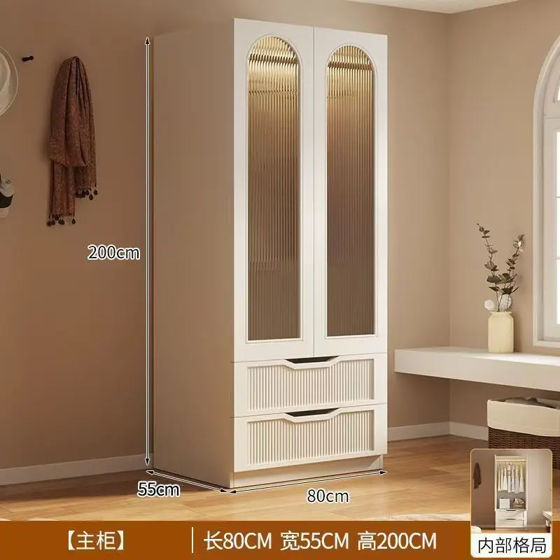 Home bedroom small apartment sliding door storage wardrobe children's wardrobe