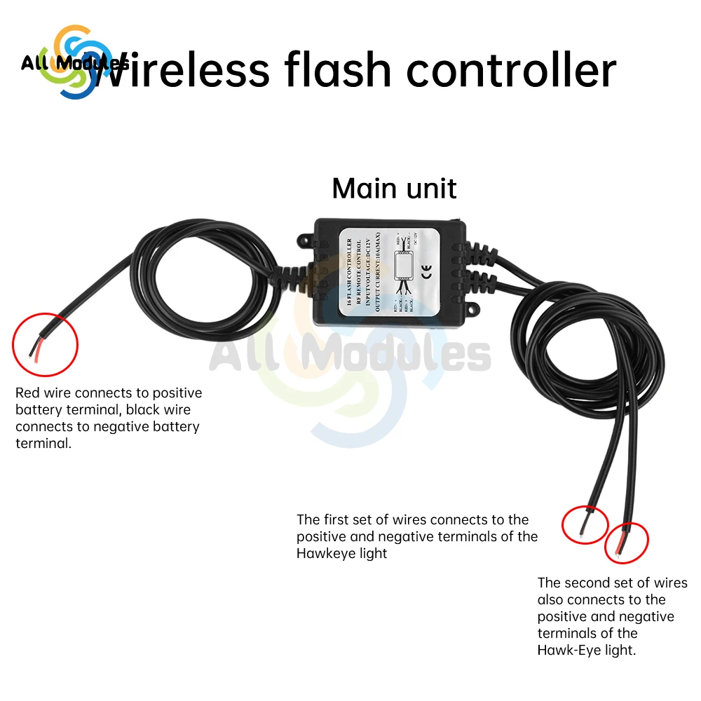 Car Wireless Blinker Controller DRL Decoration 16 Mode Blinker Hawkeye Daytime Running Lights 12V Car Light Controller