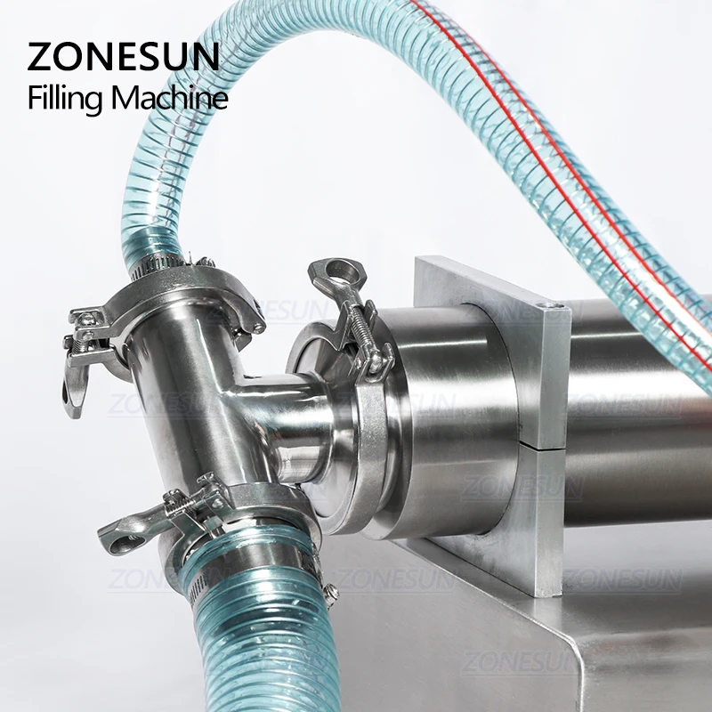 ZONESUN Horizontal Fully Pneumatic Liquid Piston Filling Machine Glycerin Alcoholic Drink Bottle Filler