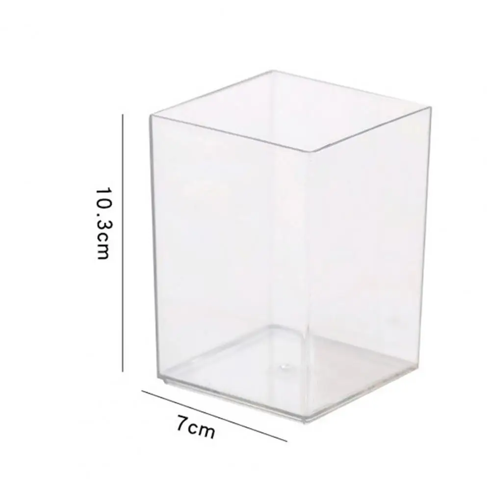 Pen Holder Stand Transparent Visible Large Capacity Stationery Makeup Brush Pencil Storage Box