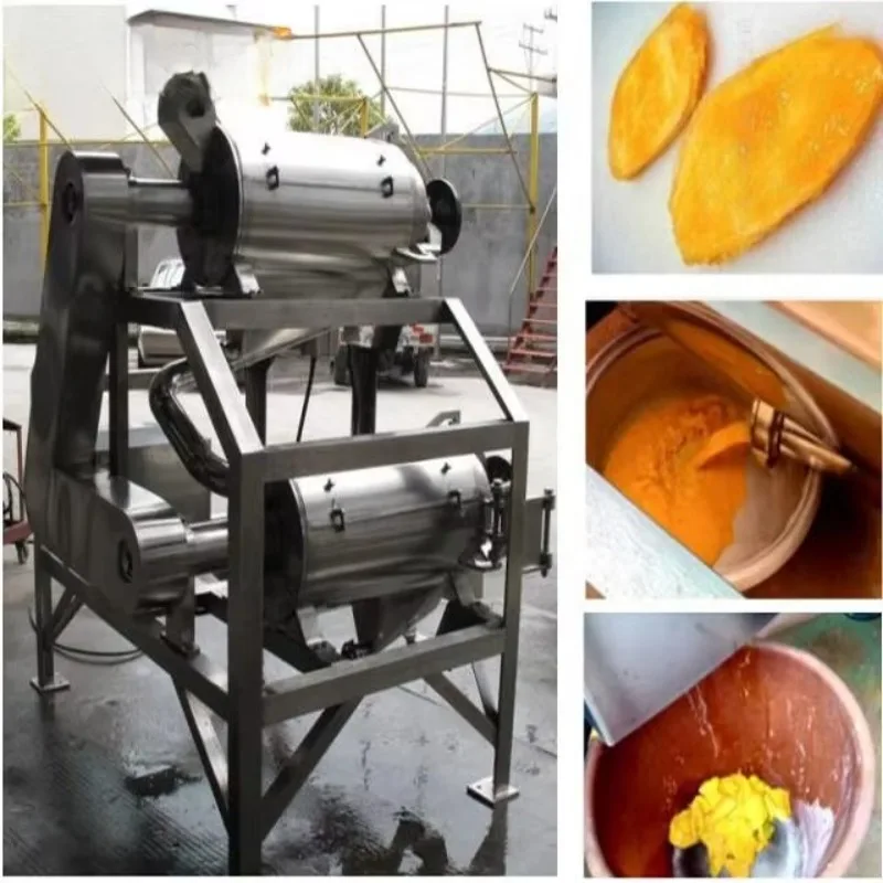 Custom made Industrial Stainless Steel mango Pulper /fruit mango Pulping Machine/ Fruit Pulp Processing Extractor Machine