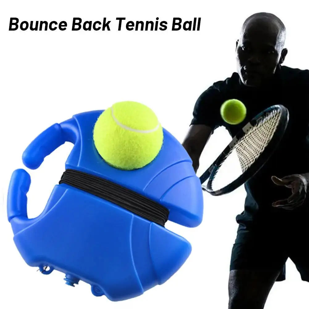 Heavy Duty Tennis Training Aids Base With Elastic Rope Ball Practice Self-Duty Rebound Tennis Trainer Partner Sparring Device