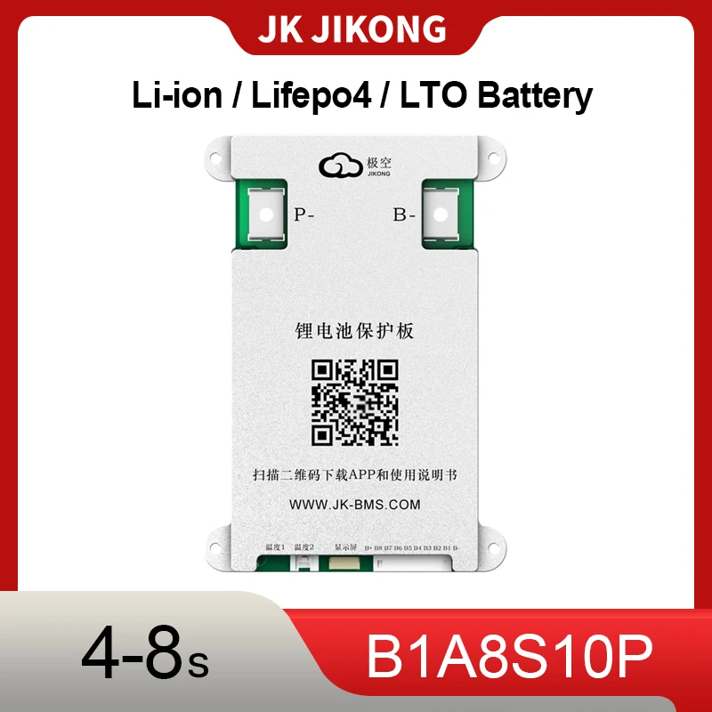 JK JIKONG SMART BMS B1A8S10P 4S 5S 6S 7S 8S 100A 12V 24V Battery With 1A Actice Blance LifePO4 LTO LI-ION Battery BMS  CANBUS