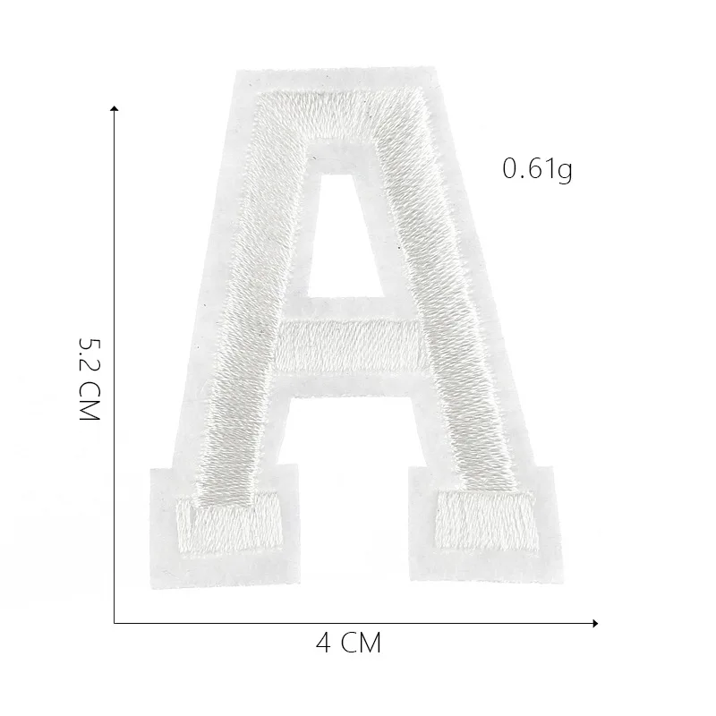 Aufnäher zum Aufbügeln, Buchstaben, weiß, für Kleidung, Parche Bordado, Kinder, zum Nähen, bestickt, Nas Vendki, thermoadhäsiver Designer-Mochila, DIY-Baby – Detail 7
