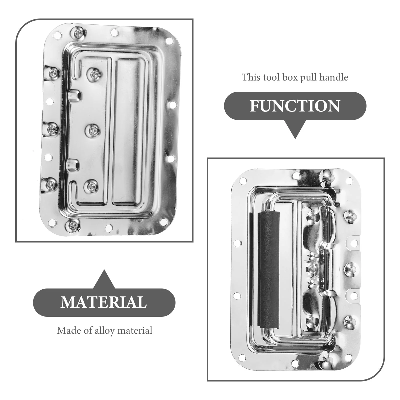 Cabinet Handles Door Electroplated Hardware Multifunctional Container Sliding Pull Flight Pulls Alloy Silver Supply Mount Case