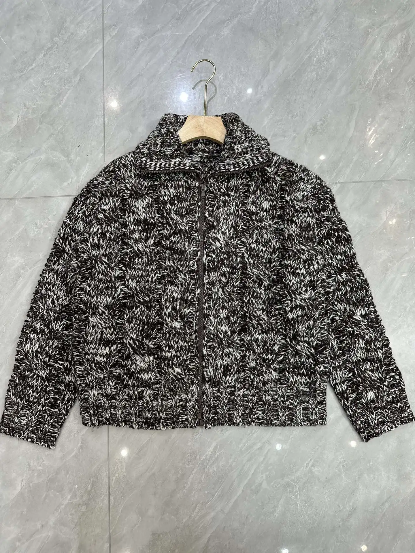 

Casual Retro Chunky Knitted Cardigan Sweater 2025 Autumn And Winter New High Quality Women