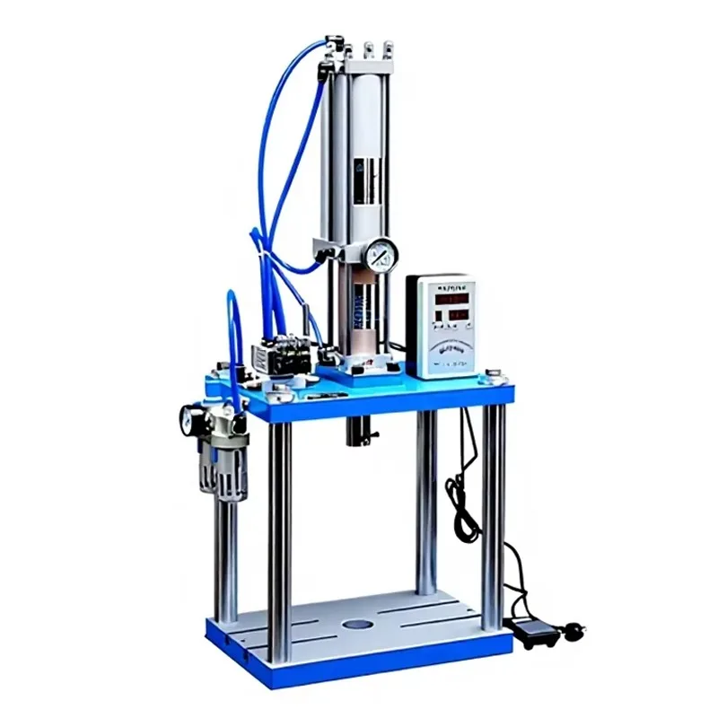 Four Column Two Plate Pneumatic Stamping Machine Air Hydraulic Booster Cylinder Punch Press High Precision Desktop Small Stable