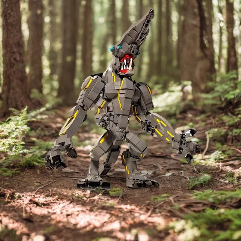 1082-Piece Pacific Rim Knifehead Model Building Blocks, 29cm Tall, Ideal For Display Collection