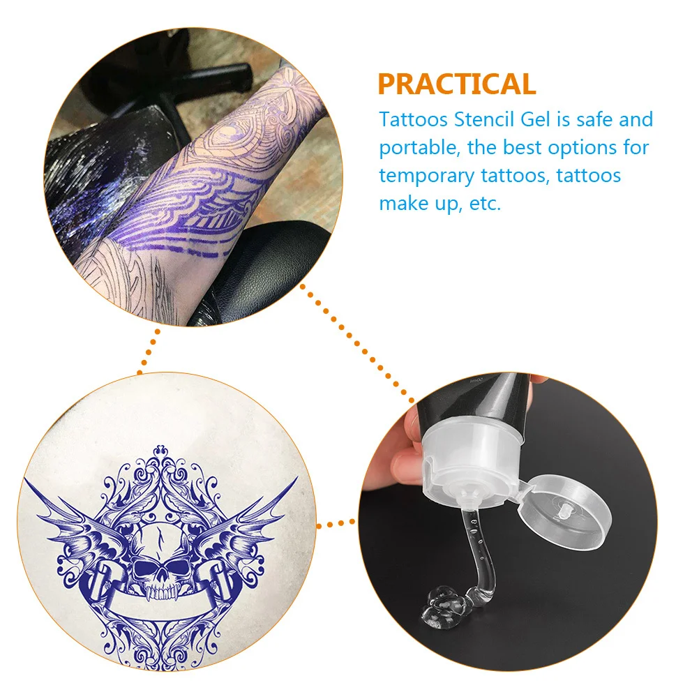 كريم تحويل ناعم من جل استنسل للوشم للجسم، سهل الاستخدام على المعصم وعظم الترقوة الخلفي بجودة الصالون المثالية