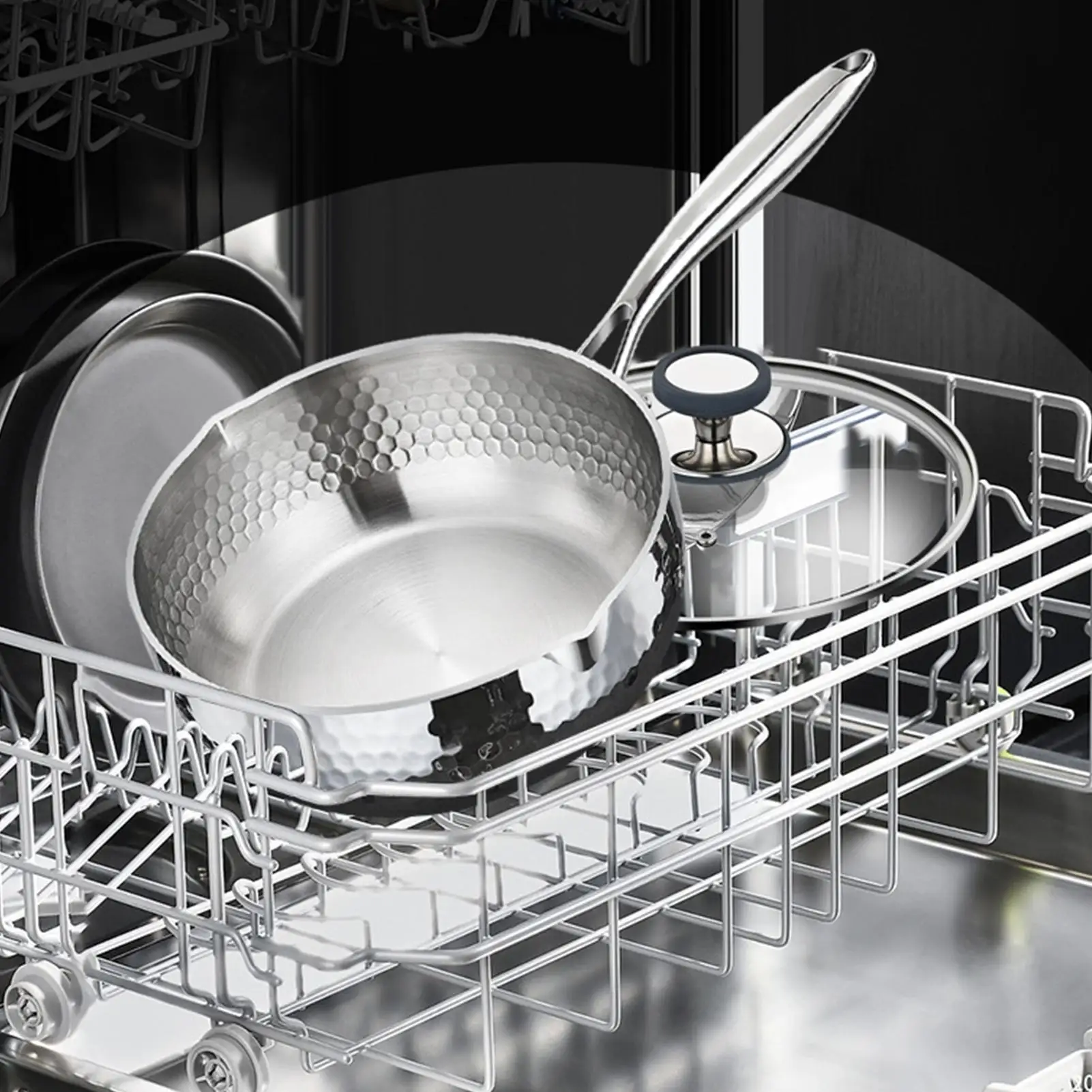 

Saucepan With Lid Stainless Steel With Lid Handle Pour Spout Cooking Pot With Steamer For Frying Simmering Boiling Cooking