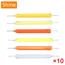 10pcs COB LED Filament Lamp Parts 29mm DC3V Edison Bulb Incandescent Light Accessories Diode for Holiday Decorative Lighting DIY