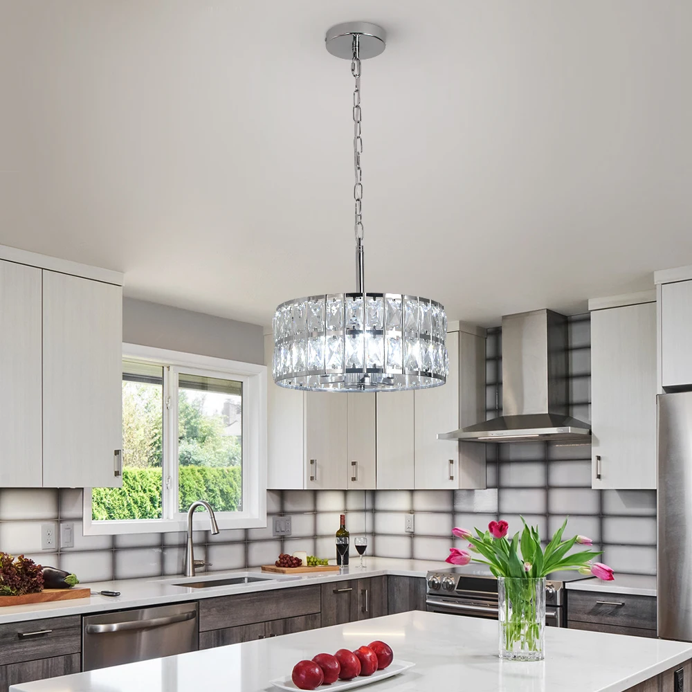 Crystal Ceiling Chandeiler Lamp Modern Indoor Lighting Pendant Light Fixtures Home Decora Led Hanging Light Living Bedroom Lamps