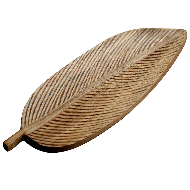 

Walnut leaf vein dry ttray Chinese solid wood pot bearing set small tea table tray fruit tray