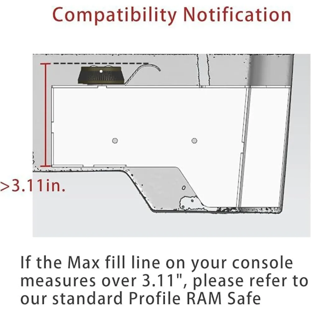 قبو مسدس وحدة التحكم متوافق مع RAM 1500/2500/3500 LARAMIE/BIGHORN/POWERWAGON 2019-2025، كوب غير مناسب