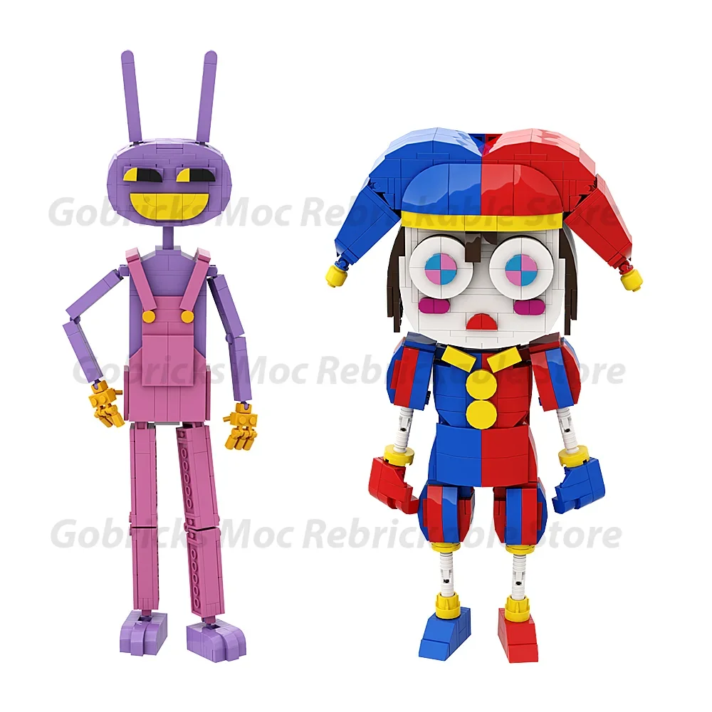 

The Amazing Digital Circus Pomni Jax Cartoon BricksToys Theater Rabbit Doll Building Blocks Christmas GiftsThe Amazing Digital