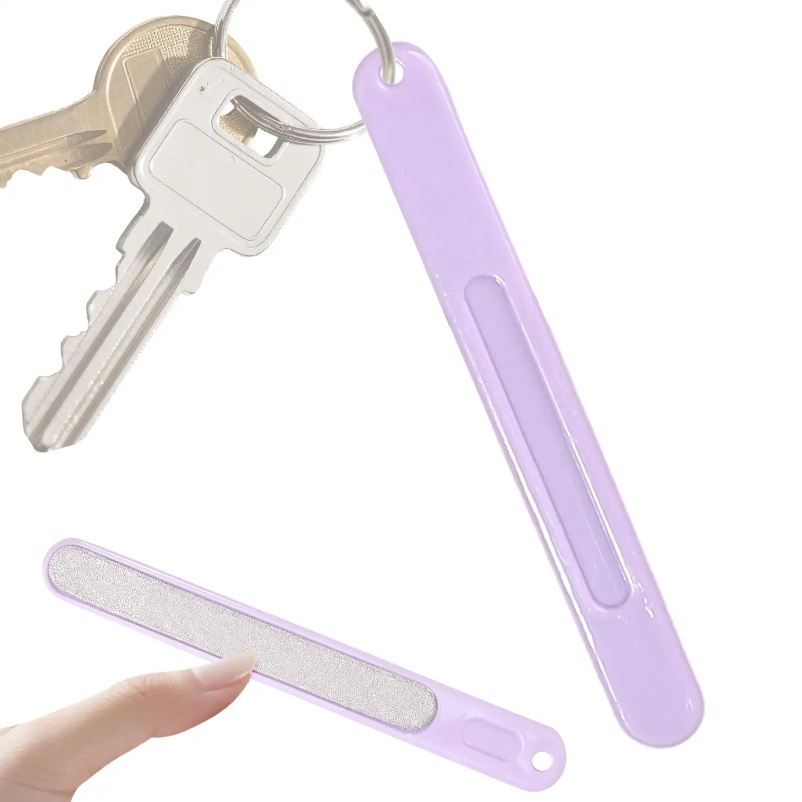 Natural Nail File Arc-Shaped Portable Non-Slip Handle Finger Nail Filers for Home Dormitory Travel Daily Care Business Trip Men