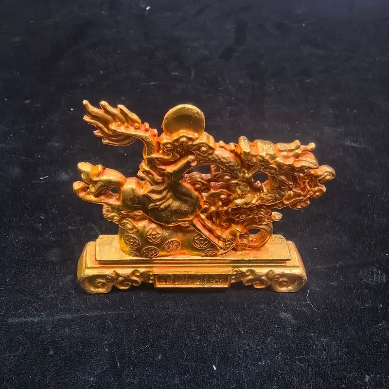 Gilt copper dragon and horse ornaments, home decoration gifts for business openings, metal crafts