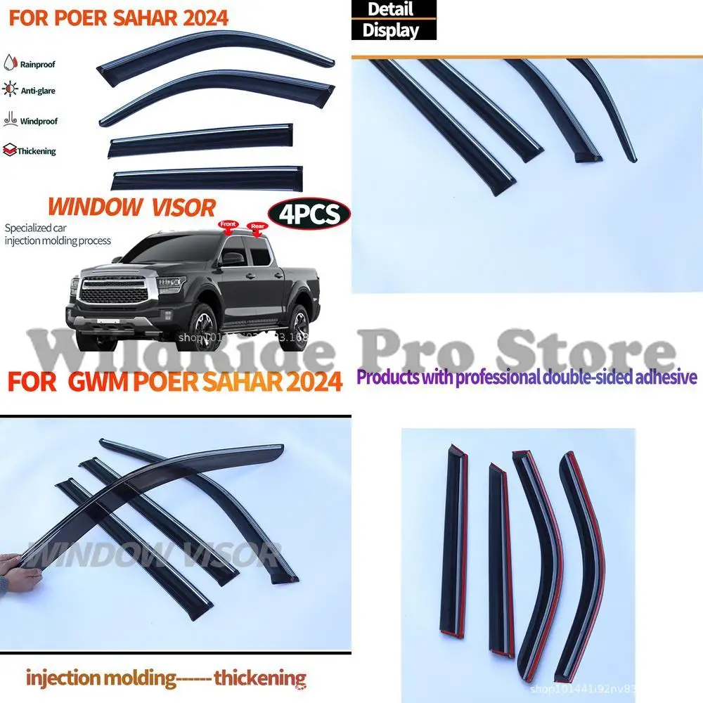 

1 set For GWM poer sahar Window visors rain sun shade applicable to Great Wall Shanhai Cannon