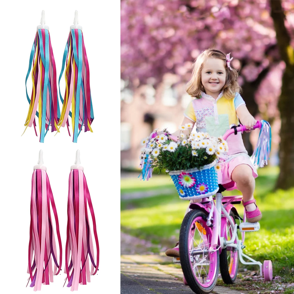 1-3 Sets Tassel Ribbons Children Kids Bike Decor Ribbon Bicycle Handlebar Grips Colorful Tassel Streamers Cycling Accessories