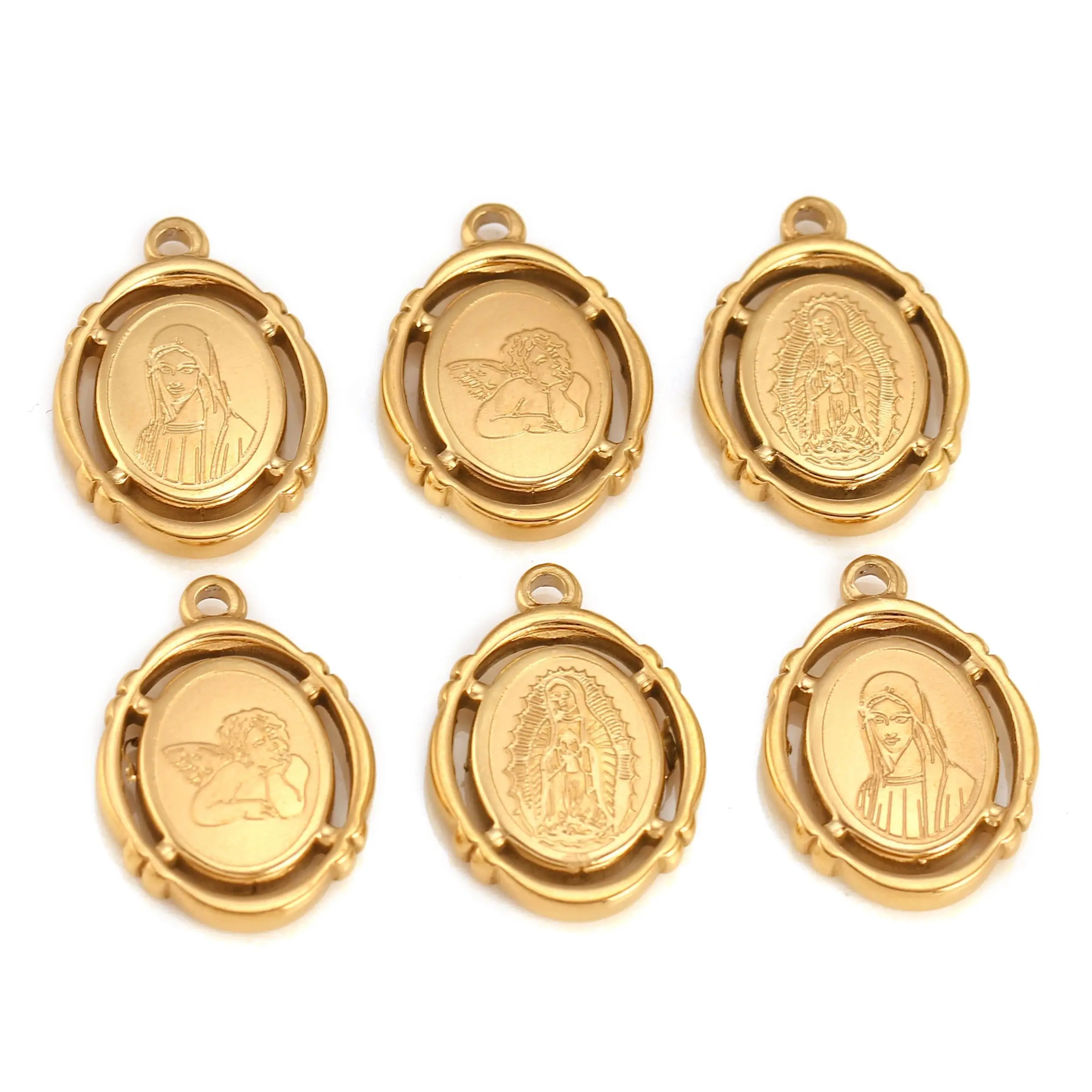 3Pcs Stainless Steel Angel/Virgin Mary Charms for Bracelet Earrings Necklace Pendants Making Handmade DIY Jewelry Making Finding - Image 6