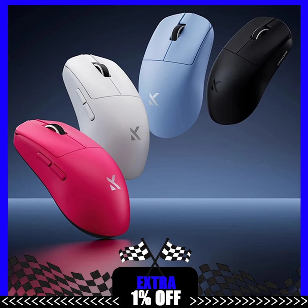 

MCHOSE L7 Mouse Tri Mode Wired/Bluetooth/2.4G 39g Lightweight Middle Hand Paw3395 Gaming Mouse Self Developed M HUB Pc Accessory