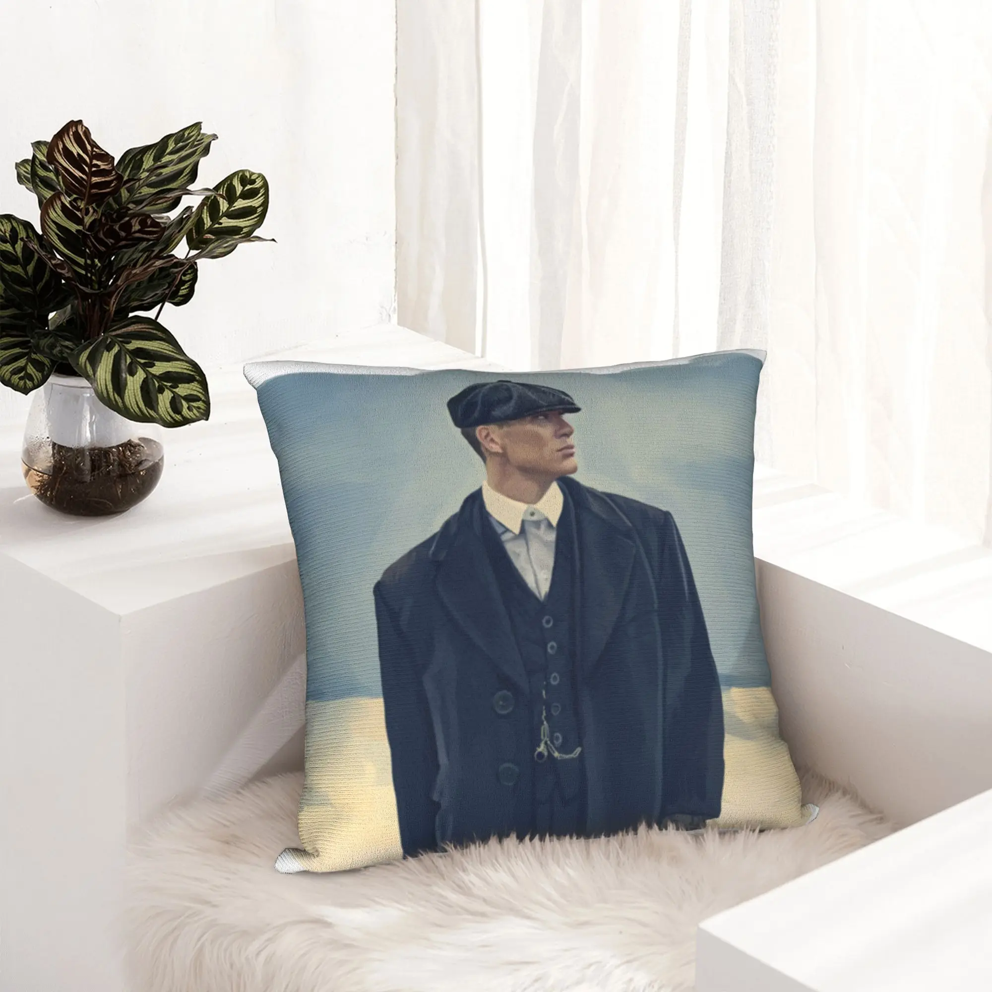 P-Peaky Blinders Tommy Shelby Pillowcase Soft Polyester Cushion Cover Decoration  Pillow Case Cover Home Zipper 18''