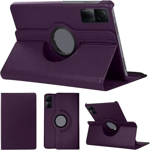 Case For Xiaomi Redmi Pad SE 11" 360 Degree Rotating Cover PU Leather Tablet Cover Redmi Pad SE (11") 2023 Stand Holder Housing