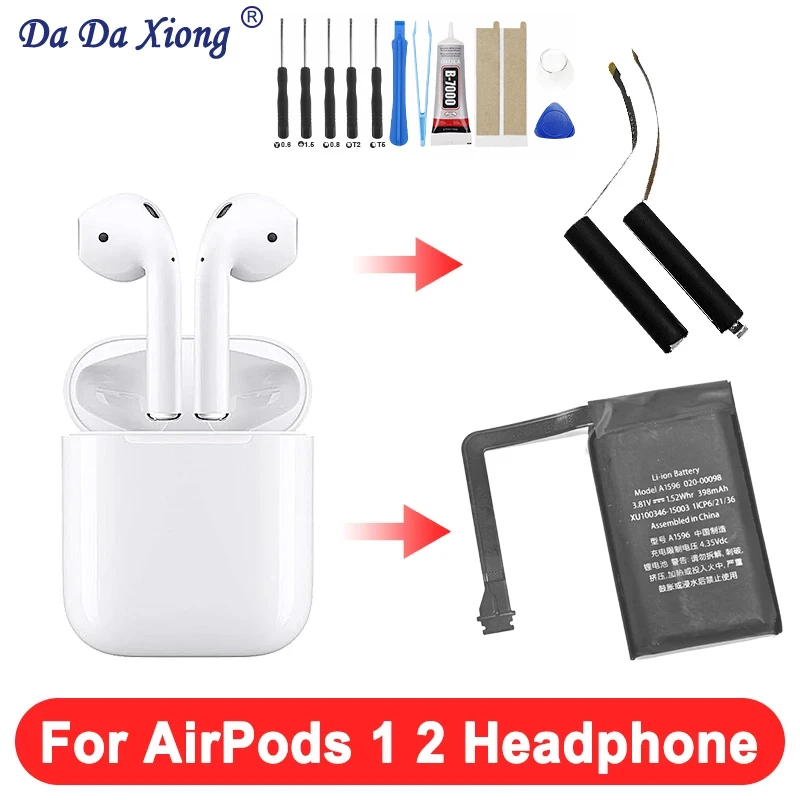 Brand-New Replace Battery For Airpods 1st 2nd A1604 A1523 A1722 A2032 A2031 Air Pods 1 Air Pods 2 Replaceable headset Battery