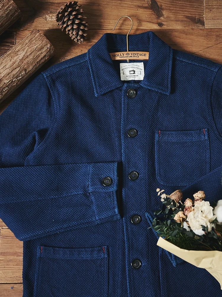 

Thiened винтажная рабочая одежда Jaet Blue Dye, мужское пальто на пуговицах Све, хлопковое пальто-стойка Faion Urban Sle, молодежная устойчивая футболка...