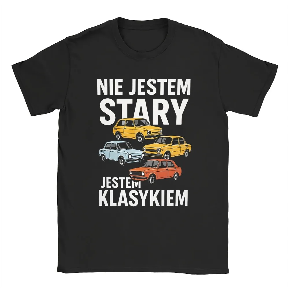 I'M Not Old I'M a Classic Car Graphic T-Shirt Men Cotton Short Sleeve Retro Old Auto Lover Casual Street Tops