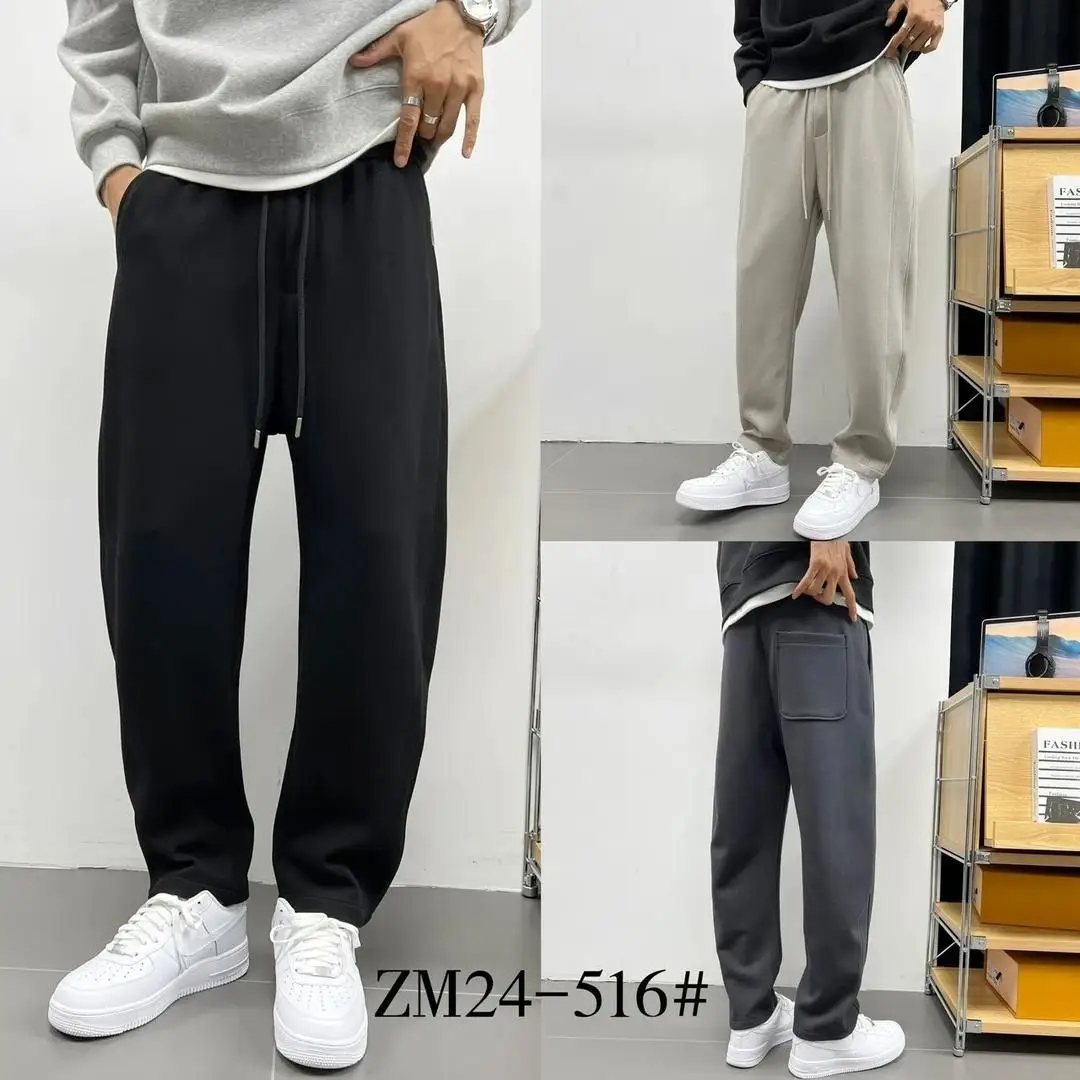 

Men's Straight Leg Casual Pants Spring Autumn 2024 New Sle Banana Knife Sweatpants Autumn Winter Sports Long Trousers