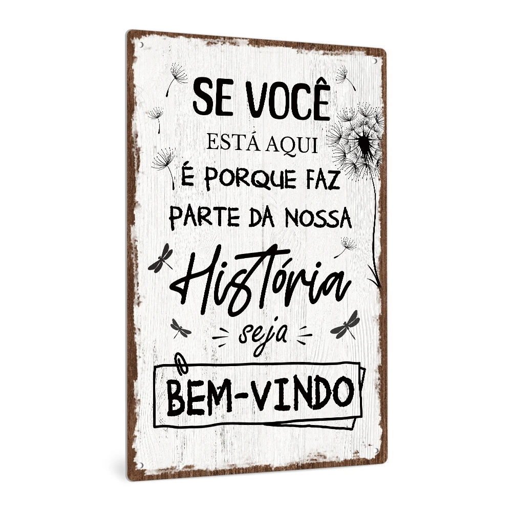 Putuo ديكور 1 قطعة علامة القصدير المعدنية البرتغالية خمر ، SE VOCÈ ESTÁ AQUI ، جدار ديكور فني للمنزل مكتب حانة نادي ، هدية