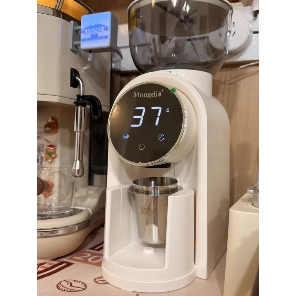 Electric Coffee Grinder, Ultra-Quiet Adjustable Coarseness One-Touch Operation, Ideal for Espresso, Drip and Cold Brew