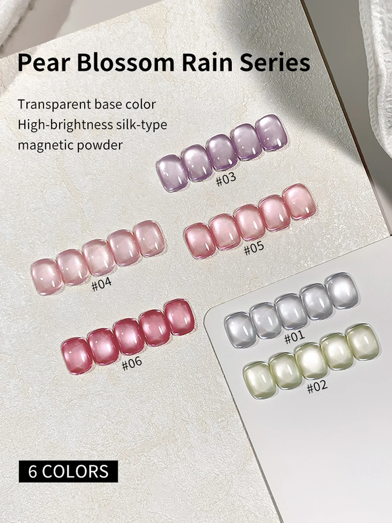 Set di smalti per unghie gel Cat Eye da 10 ml 6 colori Kit smalto gel magnetico con glitter rosa verde Kit gel per occhi di gatto in vetro Soak Off UV