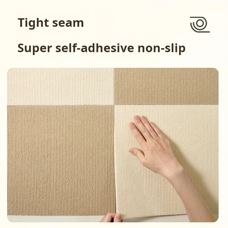الترويج! بلاط سجاد ذاتي اللصق 30 × 30 سم - سجاد أرضية سهل التركيب للمنزل والمكتب والممر والدراسة وغرفة النوم والديكور بنفسك