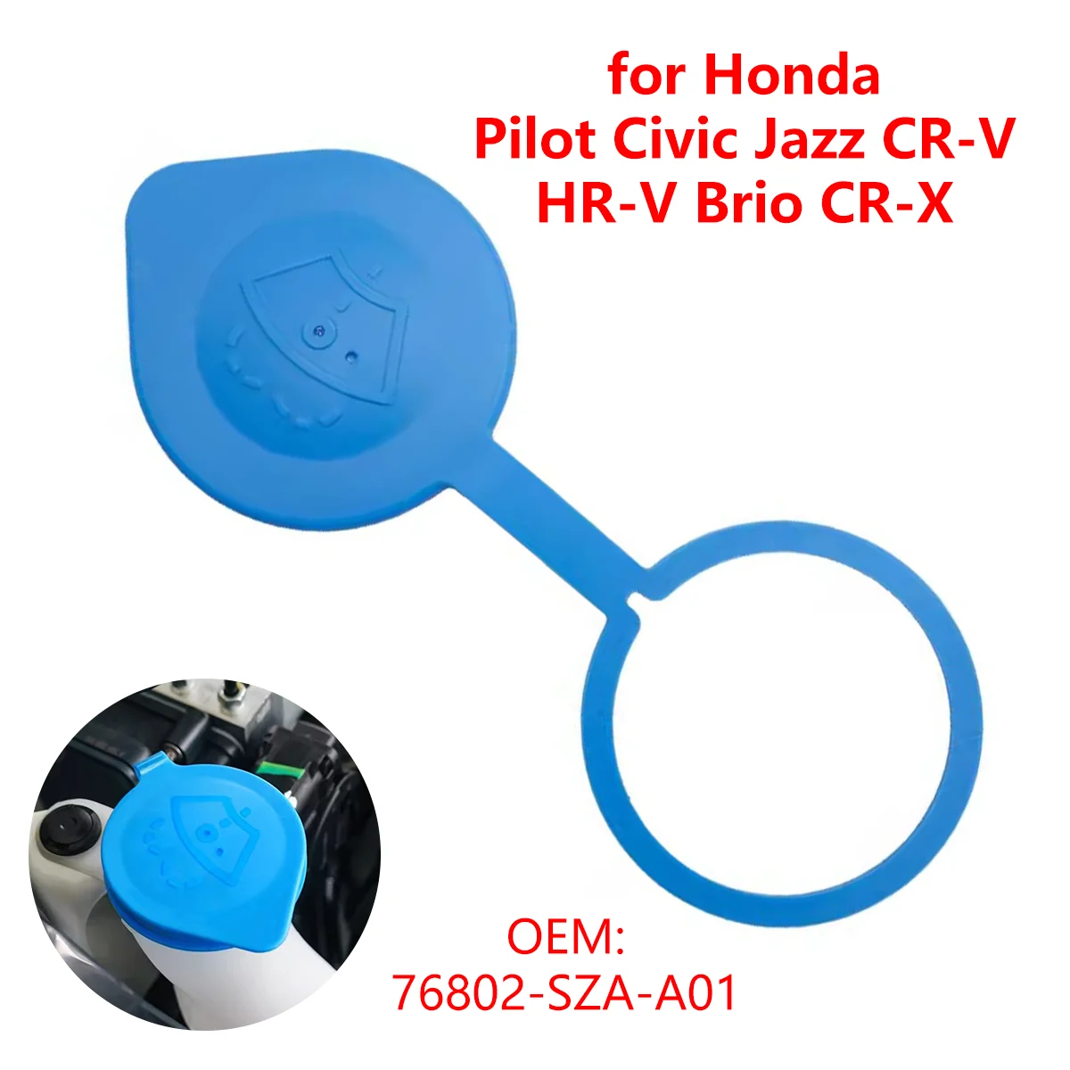 76802-SZA-A01 Car Windshield Wiper Washer Fluid Reservoir Tank Bottle Cap for Honda Pilot Civic Jazz CR-V HR-V Brio CR-X CR-Z