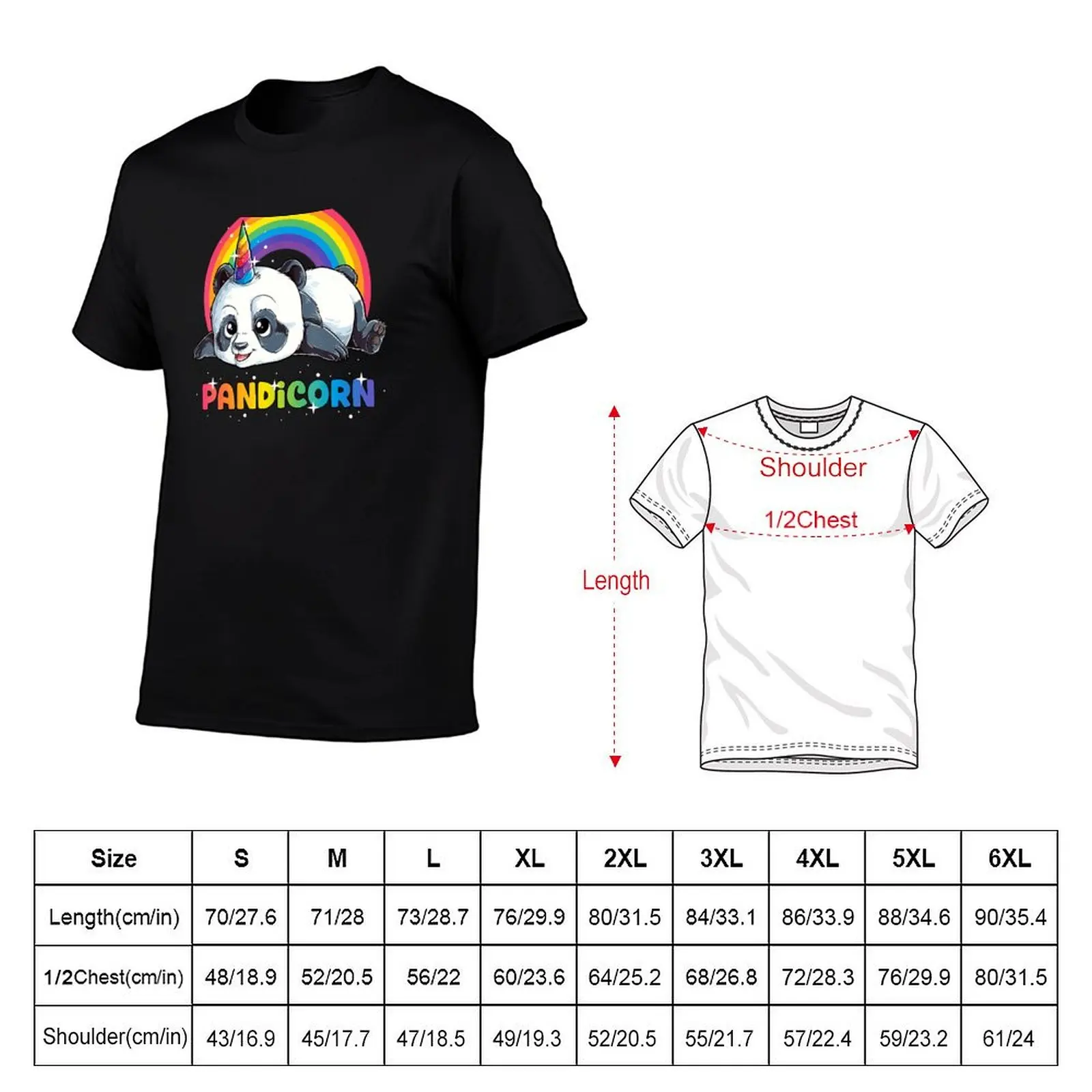 Panda Shirts for Girls Women Pandicorn Unicorn Pandacorn Tee T-Shirt cotton t shirt man T-Shirt