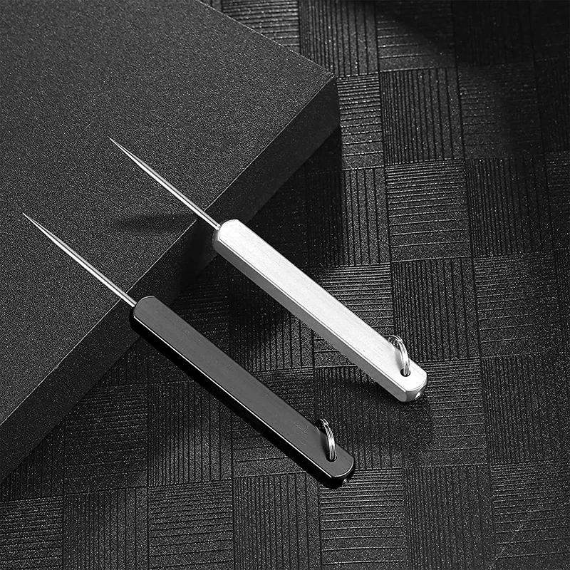 Titaniumlegering Push-pull tandenstoker Telescopische fruitpick Tandenstoker Artefact Draagbare tandenstokerbus Outdoor Camping Tool