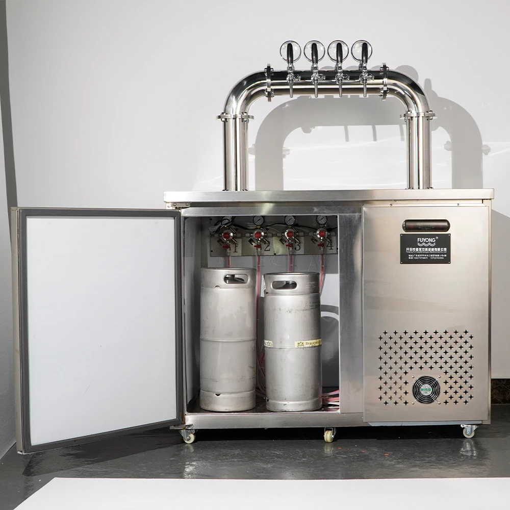 Máquina Dispensadora de Cerveja em Aço Inoxidável com Refrigeração a Ar, Refrigerador de Cerveja, Kegerator, Equipamento para Barril de Cerveja, Máquina de Resfriamento de Cerveja